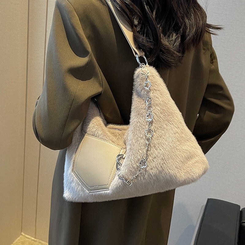 Túi Đeo Vai Cỡ Lớn Bằng Nhung Lông Thời Trang Dành Cho Nữ