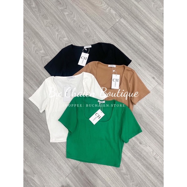 ÁO CROPTOP CỔ VUÔNG 4M