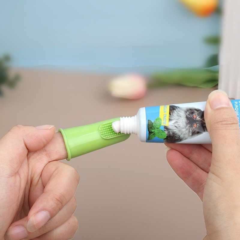 Bàn Chải Đánh Răng Đeo Ngón Tay Siêu Mềm Cho Thú Cưng Bàn Chải Đánh Răng Trong Suốt Đeo Ngón Tay Cho Thú Cưng