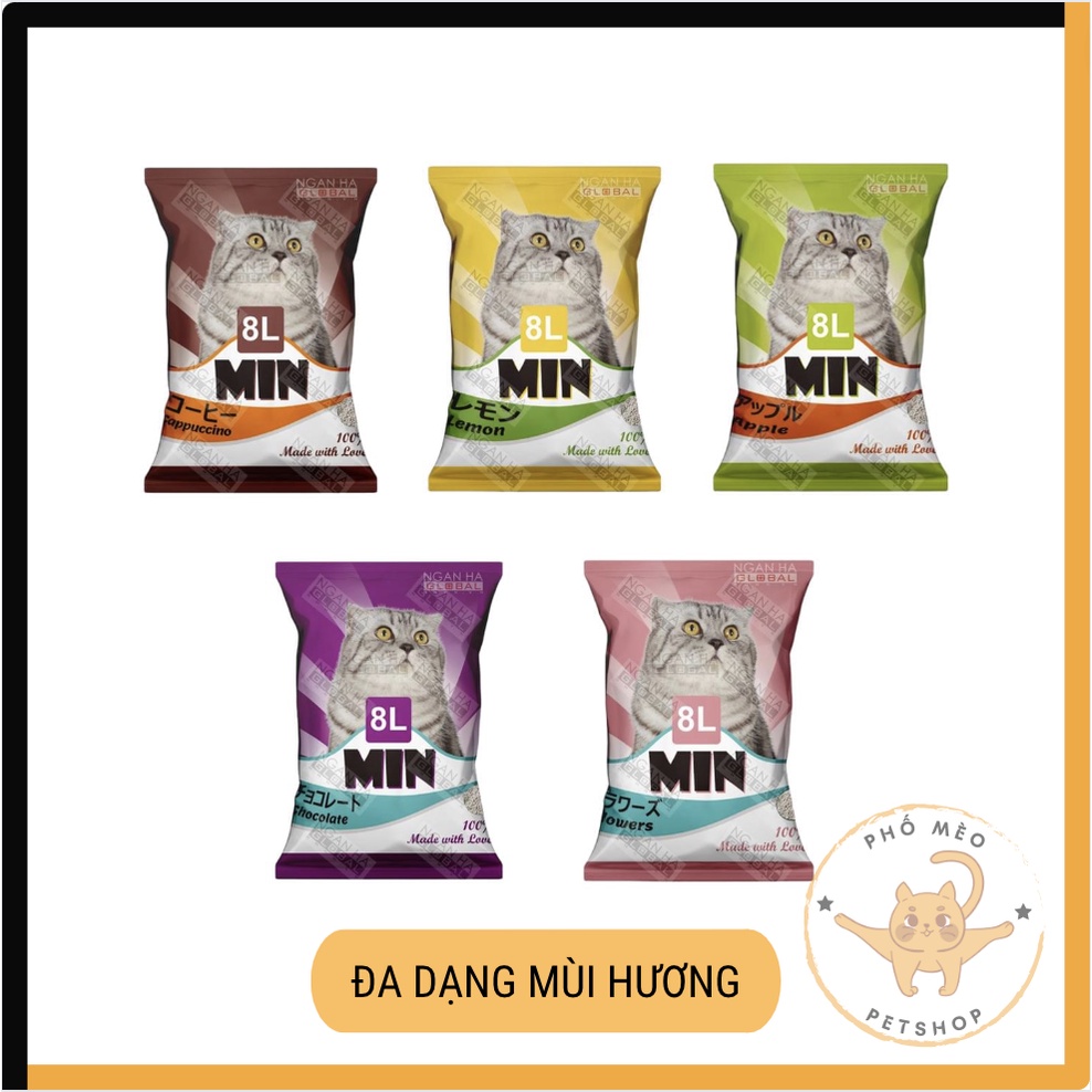 Tải 7 túi cát Nhật Min siêu tiết kiệm - Cát vệ sinh Nhật cho mèo túi 3,5kg
