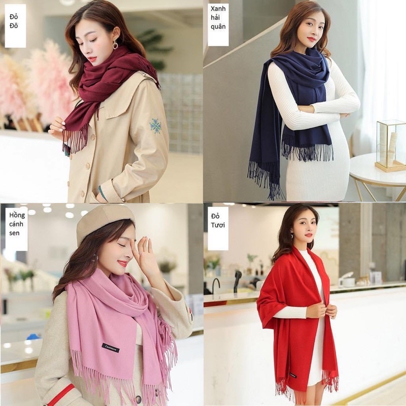 Khăn choàng cổ Cashmere Quảng Châu khổ to 200x70cm