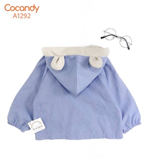 Áo khoác gió xanh phối be, xanh 2 túi cho bé của cocandy mã a1291,a1292 - ảnh sản phẩm 7