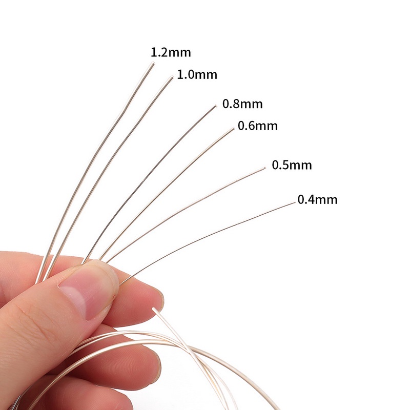 Cuộn Dây Kim Loại 0.4-1.2mm Bằng Bạc sterling 925 Nhiều Màu Sắc Dùng Làm Trang Sức