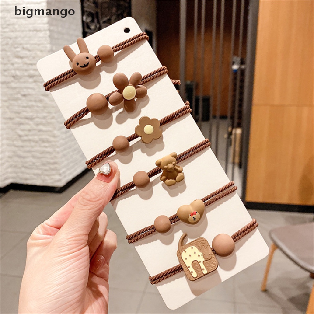 Dây Cột Tóc Cao Su Co Giãn Đính Bóng Lông Hoạt Hình Cho Nữ