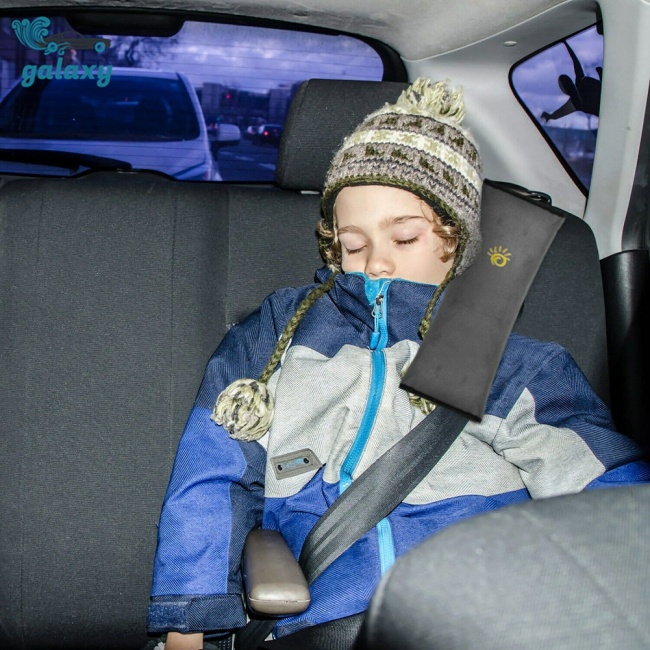 Galaxy Gối Tựa Cổ Gắn Dây Đai An Toàn Xe Hơi Bằng Vải Bông Điều Chỉnh Được