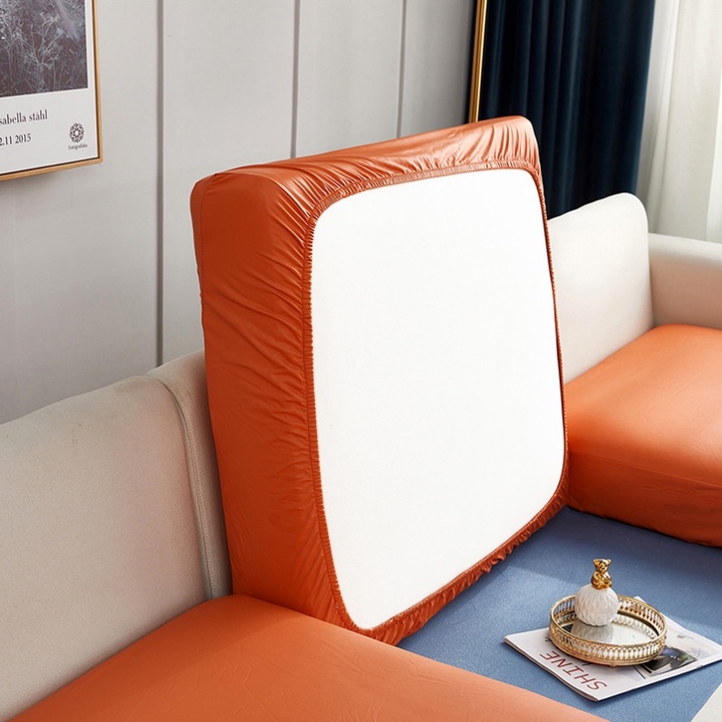 Vỏ Bọc Đệm Ghế Sofa 1 / 2 / 3 / 4 Chỗ Ngồi Hình Chữ L Bằng Da Giả Chống Nước