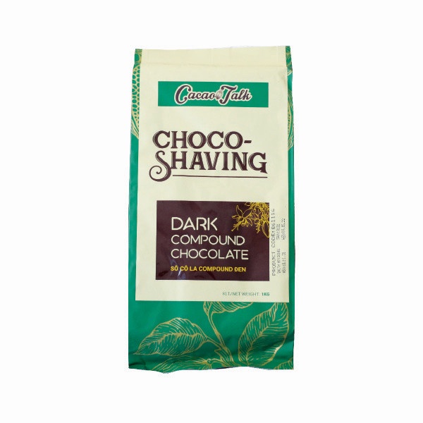 Socola Choco Shaving Đen Cacao Talk 1kg - Thời tiết nóng dễ khiến socola bị mềm, quý khách cân nhắc khi mua