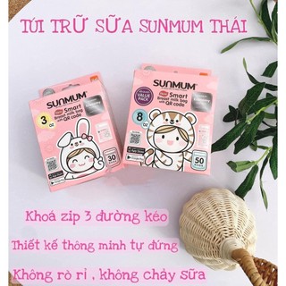 Túi trữ sữa sunmum thái lan mẫu mới 100ml và 250ml