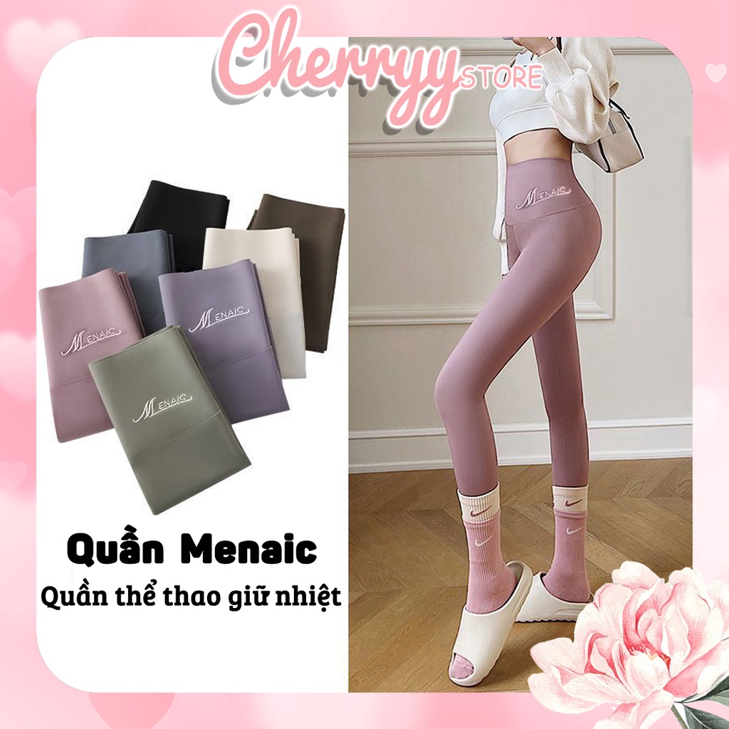 Quần Menaic thể thao giữ nhiệt tập yoga chất liệu cashmere