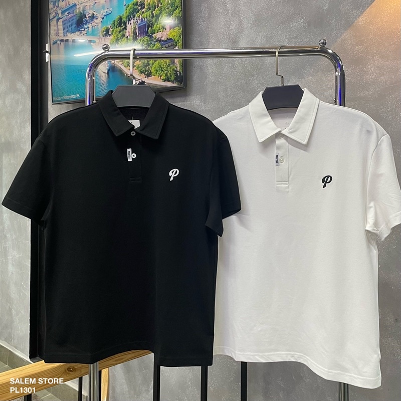 Áo Polo 1301 Basic Form Body Trơn SIMPLICITY Họa Tiết Thêu Chữ P