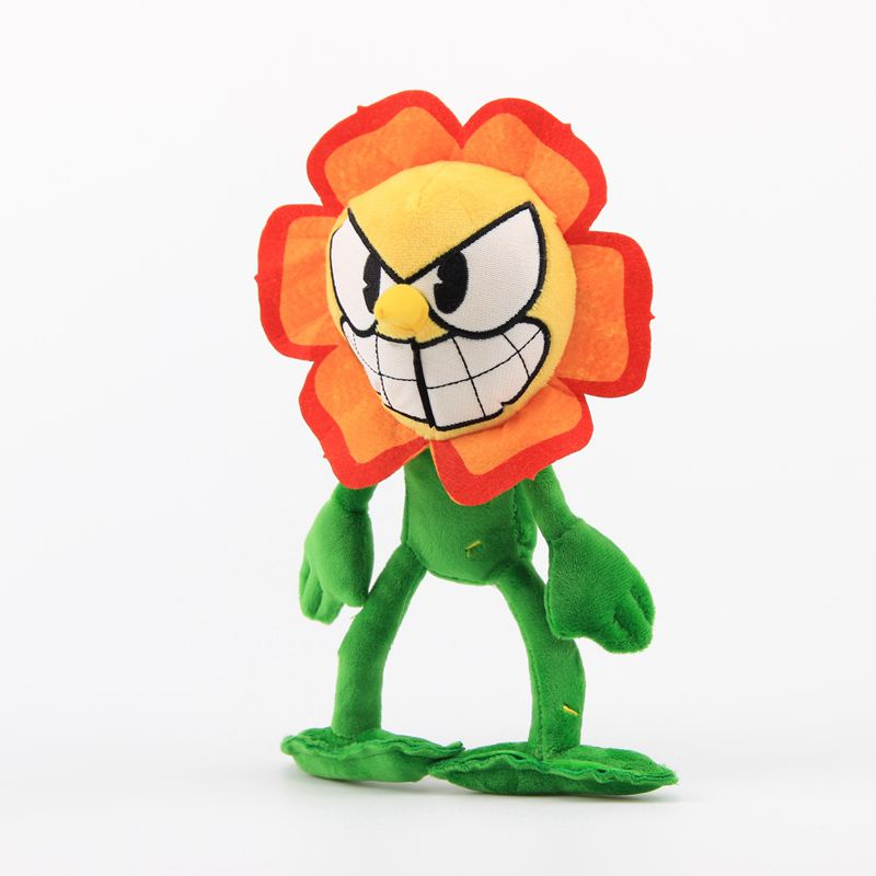 Đồ Chơi Nhồi Bông Hình Hoa Cẩm Chướng Cuphead Cagney Series 2 Kích Thước 10 &quot;