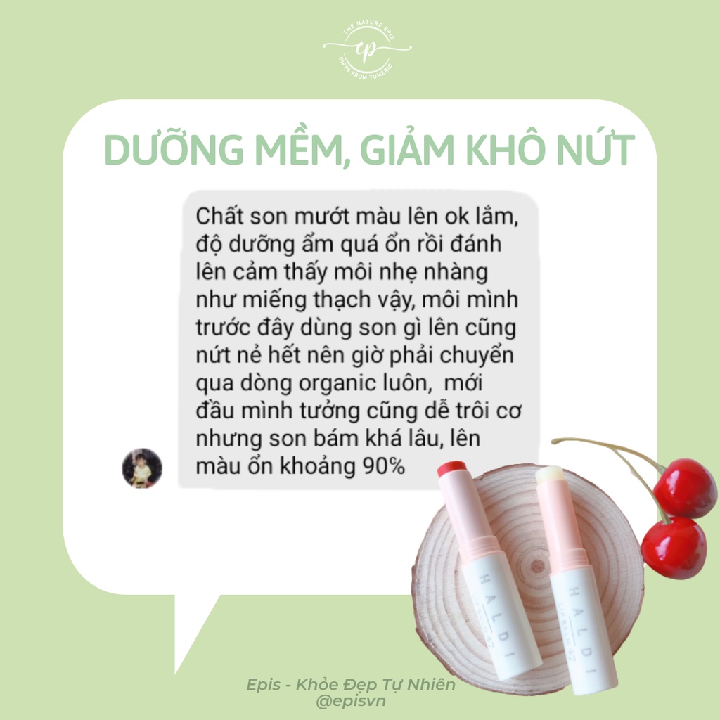 Son Trần l Son Dưỡng Không Màu Mềm Môi, Chống Khô Nẻ, Lên Màu Tươi Tắn - Son Dưỡng Nghệ Epis Không Màu E00