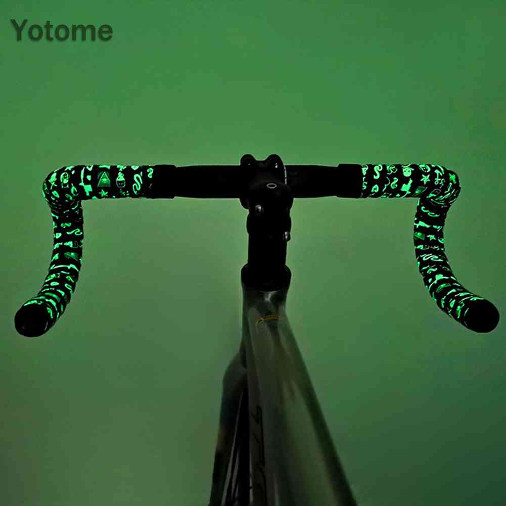 Mới 1 Cặp Băng Quấn Tay Lái Xe Đạp Màu Dạ Quang