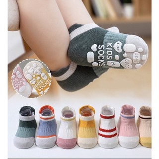 Set 5 đôi tất/vớ chống trượt cổ thấp dạng lưới thoáng khí, cotton thun mịn