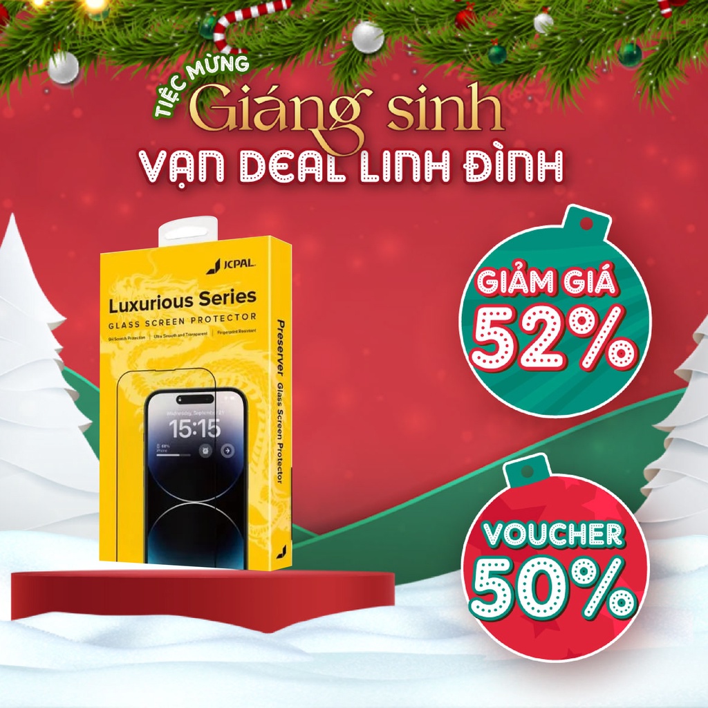Kính cường lực JCPAL Preserver iP 14| 14 Pro| 14 | 14 Pro Max, độ nhạy cao - chống trầy xước
