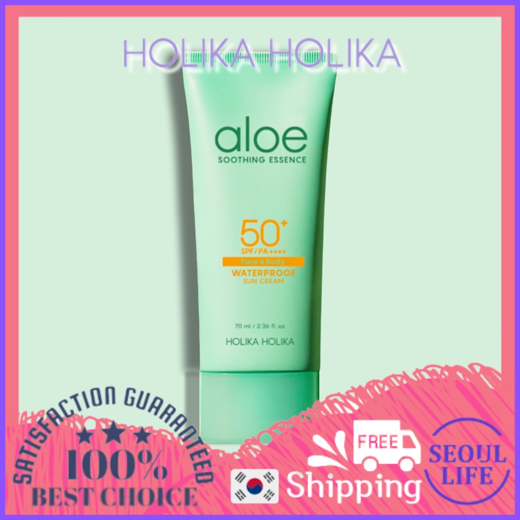 HOLIKA HOLIKA Aloe Soothing Essence Kem chống nắng không thấm nước SPF50+ PA++++ 70ml