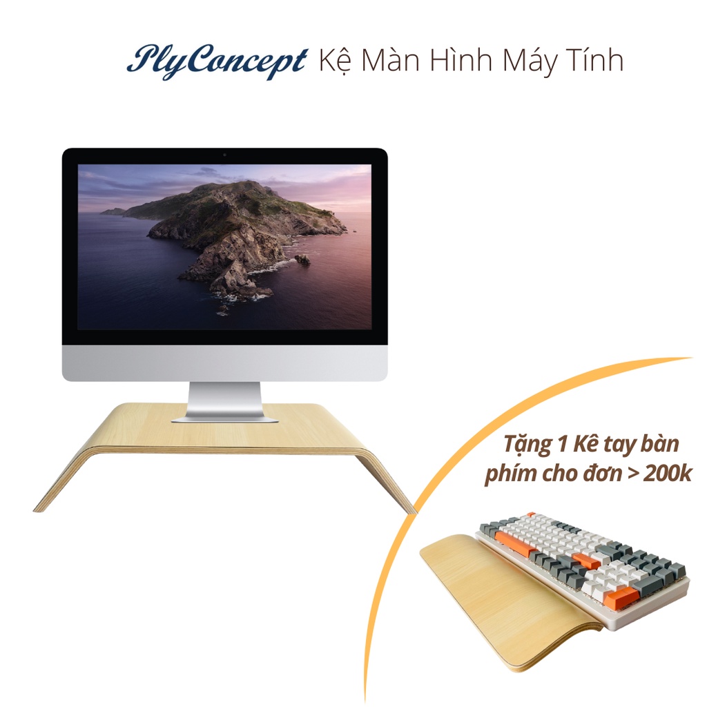 Kệ màn hình máy tính, Kệ Imac gỗ uốn cong PlyConcept Imac Stand - Laminate