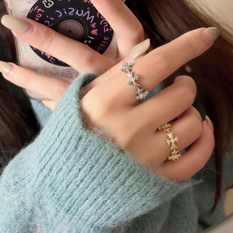 Nhẫn Hở Hình Thánh Giá Phong Cách Hip Hop Cá Tính Cho Nam Và Nữ