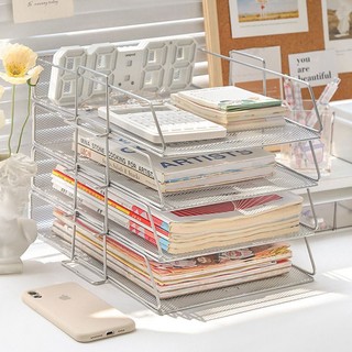 Giá kim loại nhiều tầng đựng tài liệu để bàn tiện dụng