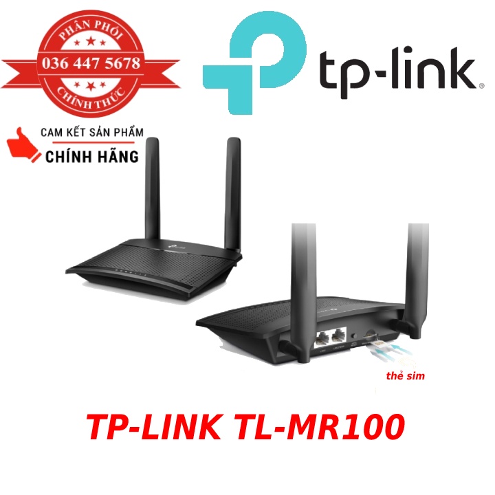 Bộ Phát Wifi 4G TP LINK TL-MR100 4G LTE Dùng Sim DATA