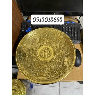 Mâm bồng mâm ngũ quả mâm trưng trái cây bằng đồng đường kính mâm 30cm