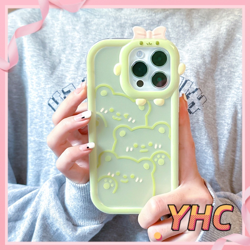 Ốp lưng iphone Đơn giản và tươi mát mini mini mô hình gấu nhỏ iPhone6 / 6S / 6splus / se / 7 / 7plus / 8 / 8plus / X / xs / xsmax / 11 / 12 / 13 -6004