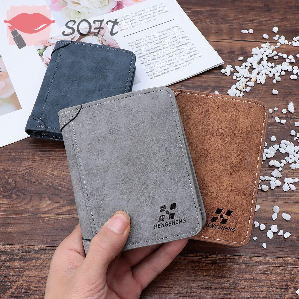 Ví Da Mềm Gấp Đôi Phong Cách Retro