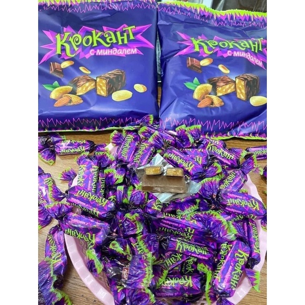 Kẹo Tím Krokant 500gr Nga