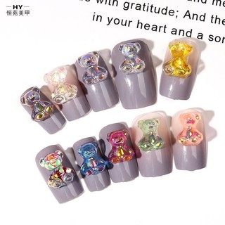 Set 20v gấu thuỷ tinh đính móng