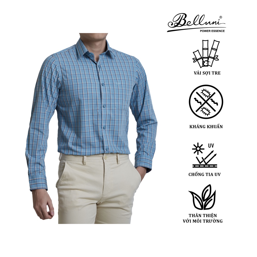 Áo sơ mi nam dài tay BELLUNI vải sợi tre chống nhăn - ABD.BP.BE.174.BG4