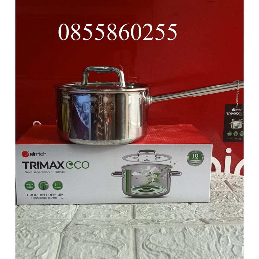 Quánh inox liền khối Elmich Trimax ECO EL-3990 size 16cm Nồi nấu bột