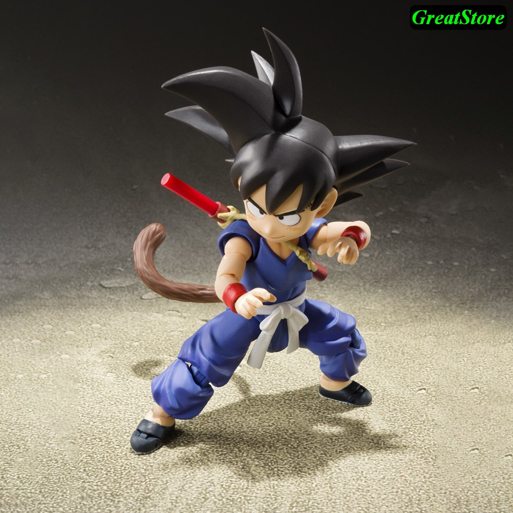 Mô hình Dragonball Son Goku Kid áo xanh FIGMA Action Figure cử động được 13 cm