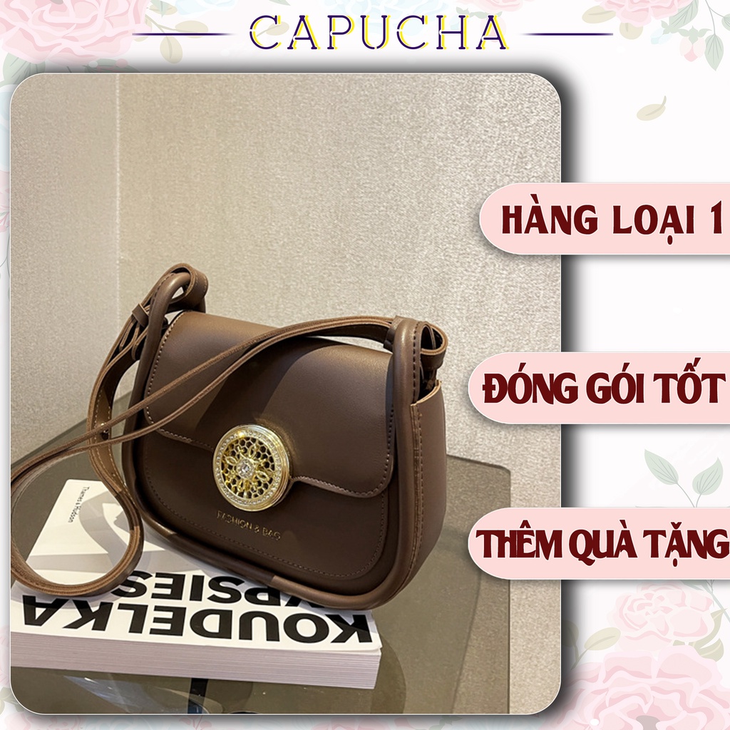 Túi xách nữ khóa xoay hoàng gia cực sang chất da dày 2mm siêu bền cao cấp Capucha T238