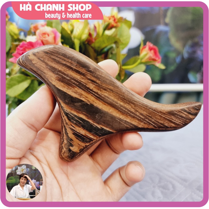 Dụng Cụ Ấn Huyệt Hình Tam Giác Bằng Gỗ Mun Dụng Cụ Massage Chân Massage Body Hình Chim Én Đa Năng Cưu Ấn Huyệt Gỗ