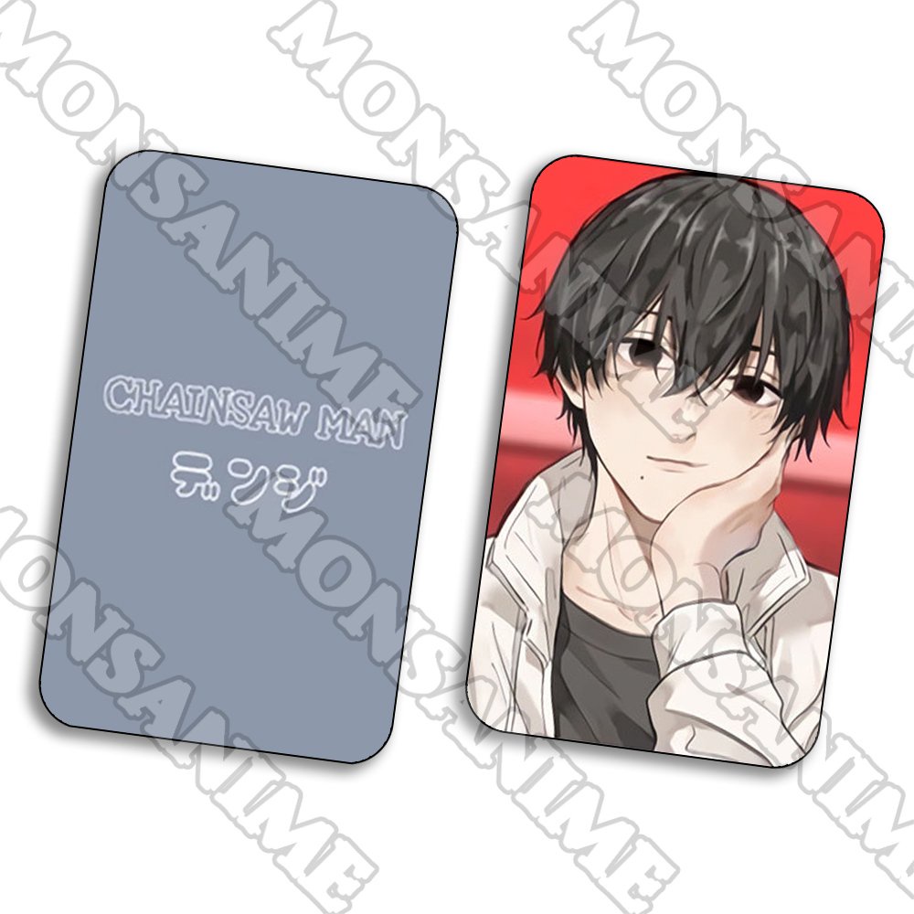 Ảnh card bo góc in hình CHAINSAW MAN Thợ săn quỷ ver Teen thẻ bo viền 5*8cm anime chibi sưu tầm 1 tấm
