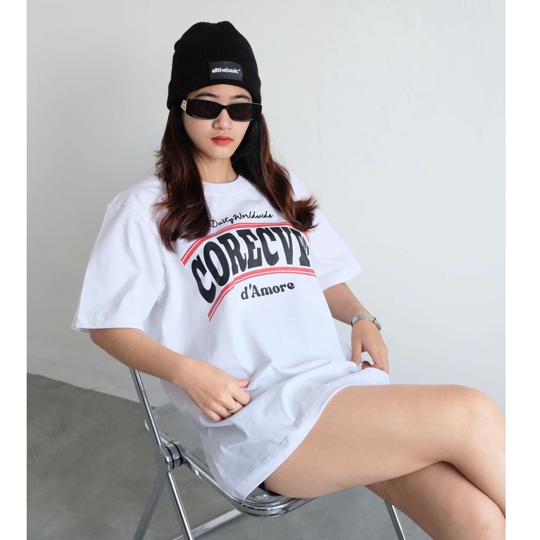 Áo Thun Unisex CORECVRY TRẮNG Dusty Worldwide 100% Cotton 250gsm Local Brand Chính Hãng