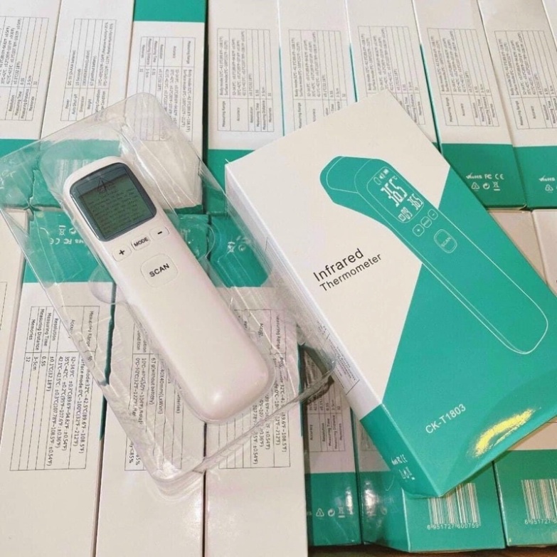 Tặng Pin - Nhiệt kế điện tử hồng ngoại đo trán - Súng Đo Nhệt Độ Cơ Thể CK-T1803 - CK-T1502 Máy Đo Thân Nhiệt - đo nước