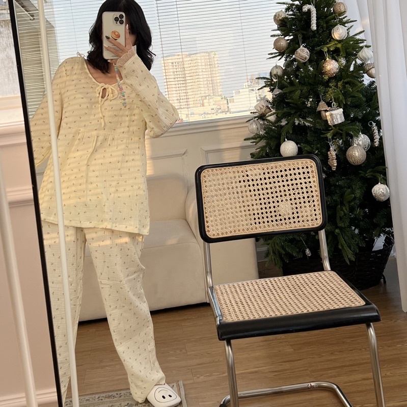 𝐚𝐬𝐡𝐞𝐱𝐢𝐧𝐜𝐡𝐚𝐨:  pyjama, bộ mặc nhà babydoll phối ren dáng rộng PJ2507