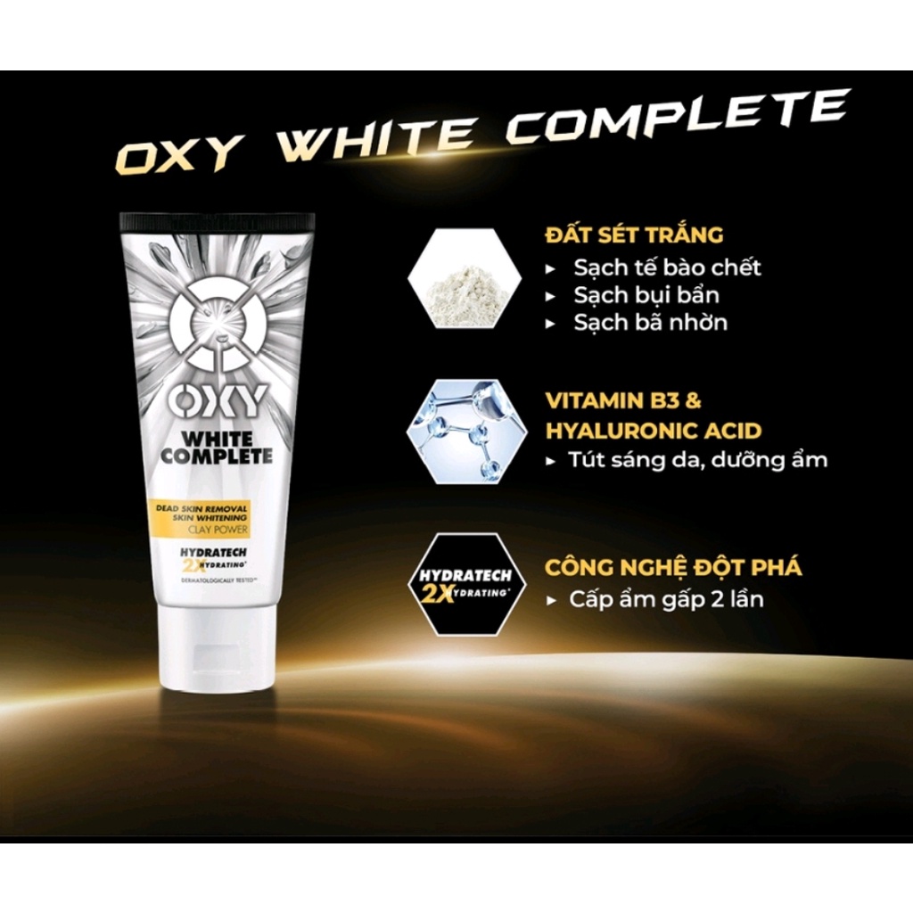 SỮA rửa mặt OXY có hạt làm sạch sâu, đánh bay nhờn, tút sáng da,cực mát 100G