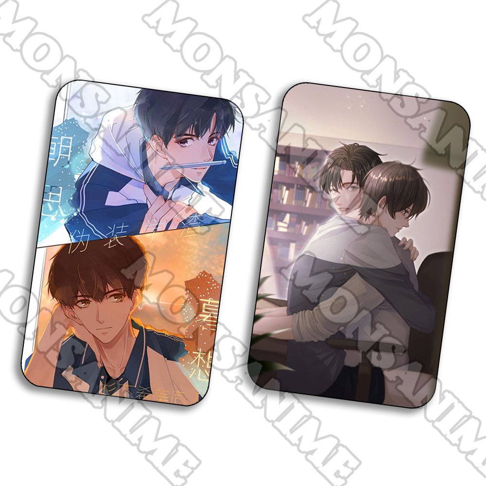 Ảnh card bo góc in hình NGỤY TRANG HỌC TRA ver SÂN CỎ BL manhwa thẻ bo viền 5*8cm anime chibi sưu tầm 1 tấm