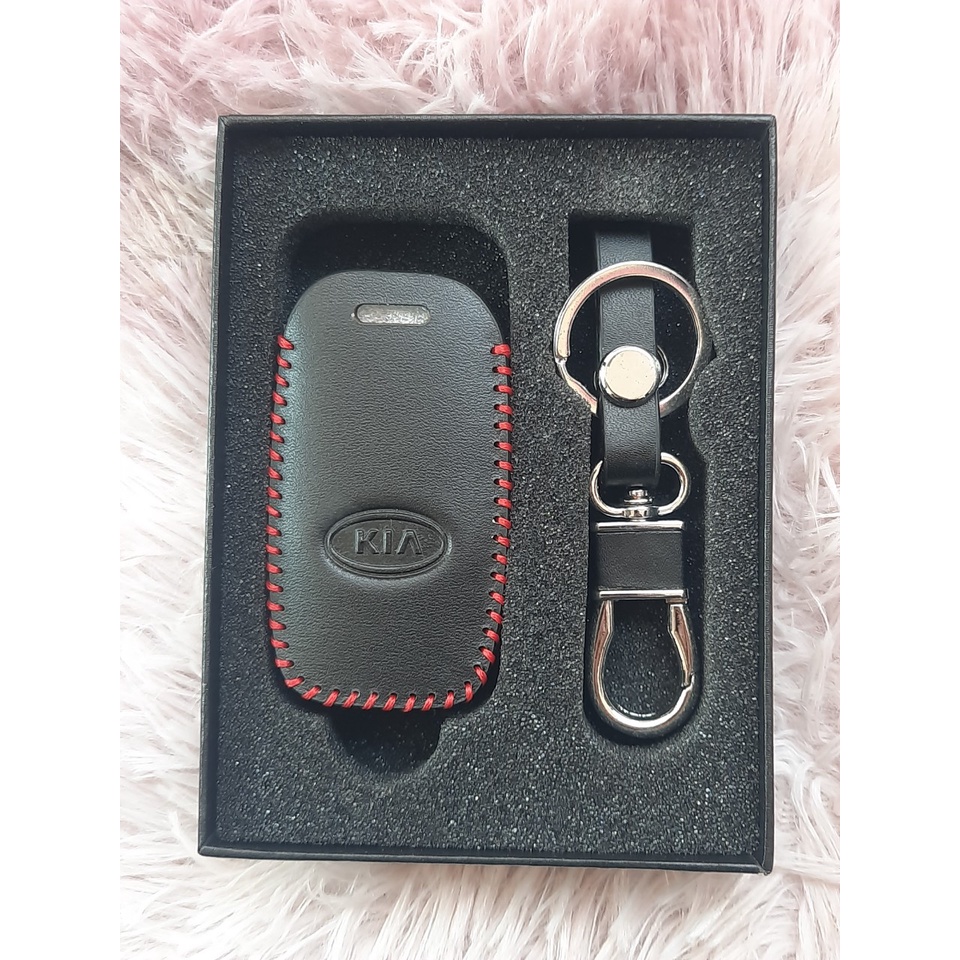 Bao da 2 lớp bọc chìa khoá ô tô Kia morning bản đủ, Kia sorento, Kia seltos