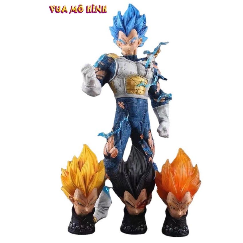 Mô hình Dragon Ball - Mô hình Vegeta có đế cao 55cm có 3 đầu thay thế full BOX