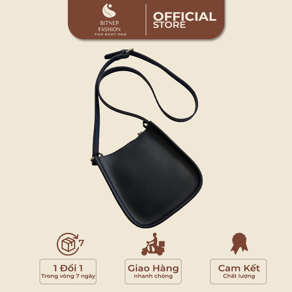 Túi đeo chéo da trơn nữ BITNEP FASHION thiết kế phong cách Hàn Quốc thời trang- DT012