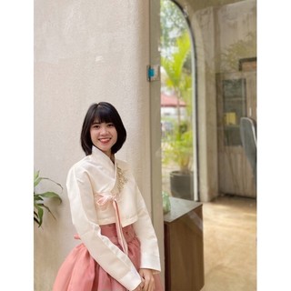 Hanbok cách tân tone hồng đất