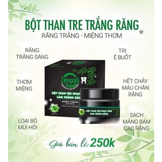 Than tre hoạt tính trắng răng