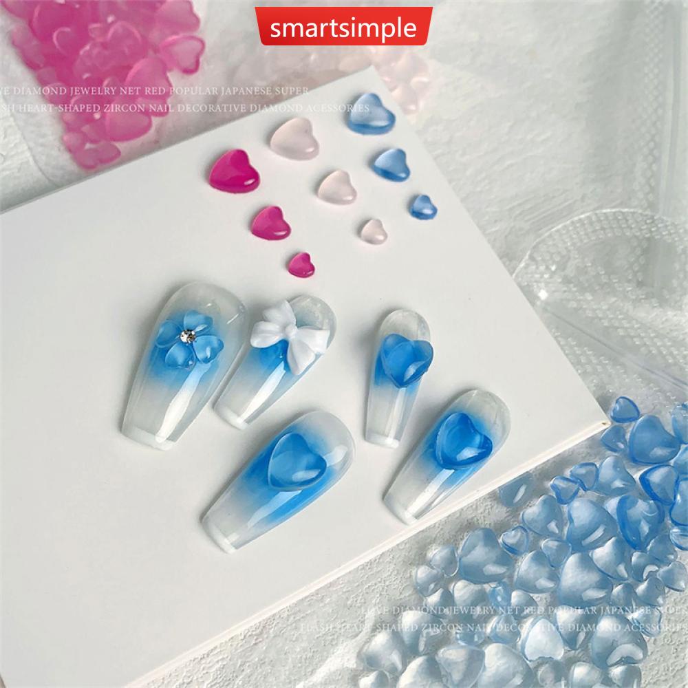 Bộ 100 Miếng Dán Móng Tay Trong Suốt M1S7 DIY