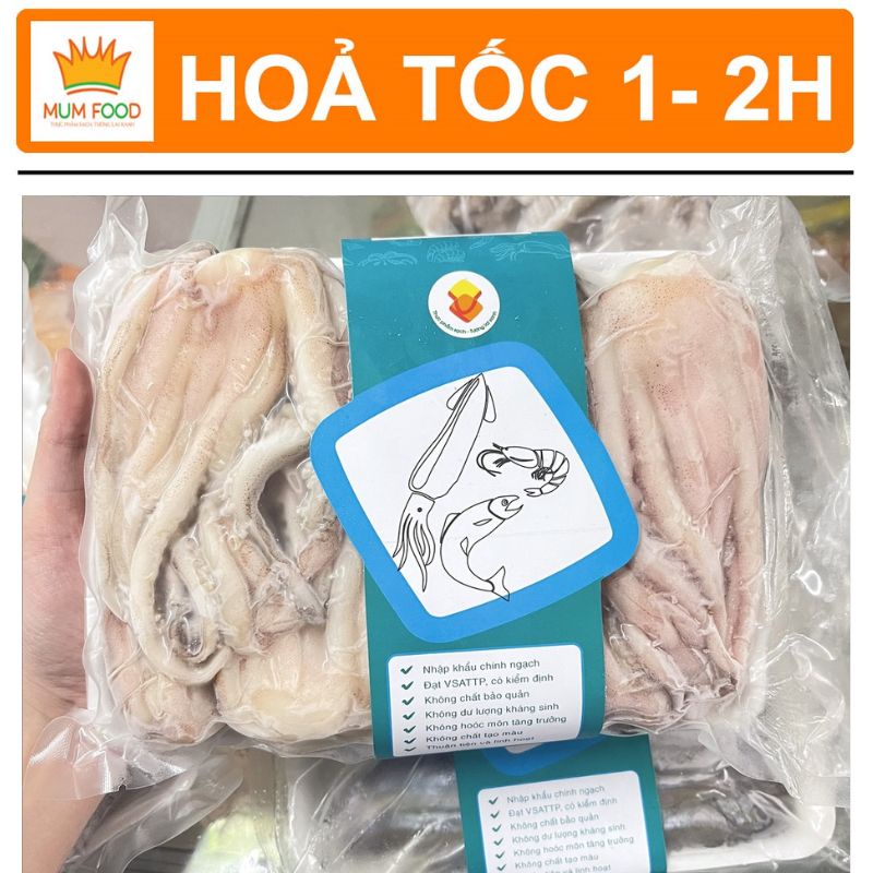 Đầu Râu Mực To, Đầu Râu Mực Siêu Ngon, Đầu Râu Mực Giòn Sạch MUMFOOD