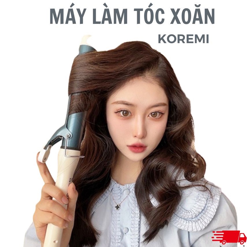 Máy uốn tóc tự động koremi chính hãng chất liệu gốm sứ, máy uốn tóc gơn sóng ngăn ngừa hư tổn, tạo kiểu gợn sóng cực đẹp