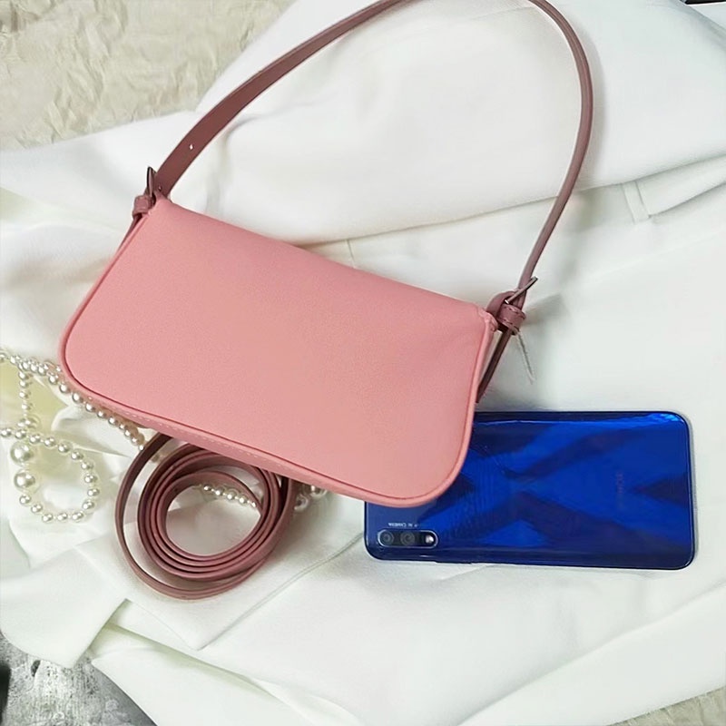 Mischa Túi Đeo Chéo Vai Bằng Da PU Màu Trơn Dễ Phối Đồ Thời Trang