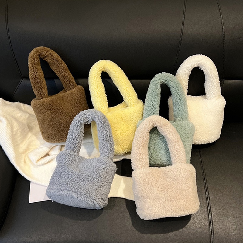 Túi Xách Lông Nhung Thanh Lịch Phong Cách Hàn Quốc Cho Nữ